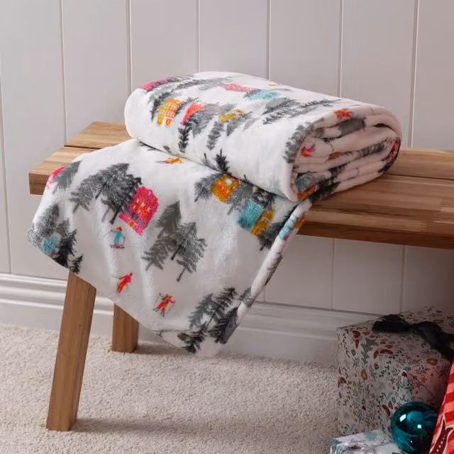 Riva Home Aspen Fleece Throw in White, W/D/H: 130 x 150 cm – 3
