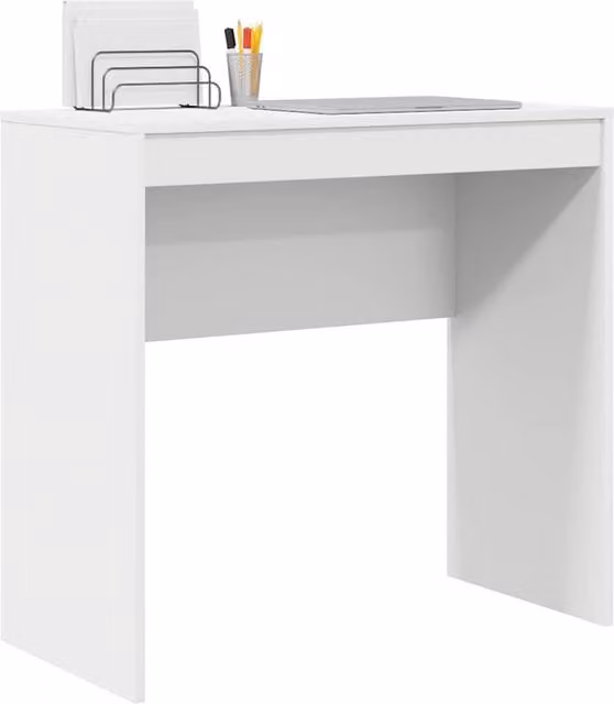 Berkfield Home White MDF Writing Desk, W/D/H: 80 x 40 x 76 cm