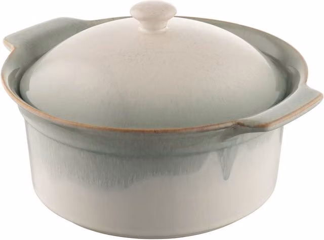 Belleek Living Tivoli Round Ceramic Covered Casserole Dish in Blue, Grey and Multicolour – 1