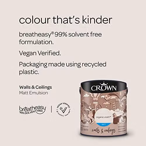 Crown Beige Matt Dispersion Emulsion Paint, 2.5l – 2