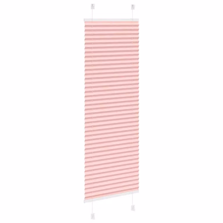 Berkfield Home Single Pleat Fabric Blind in Pink, W: 50 cm, H: 150 cm