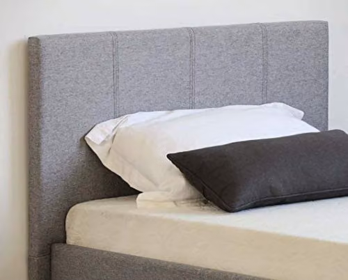 Home Treats Single Side Lift Ottoman Bed Frame in Grey Upholstered Fabric with Under Bed Storage, W/D/H: 90 x 200 x 38 cm – 5