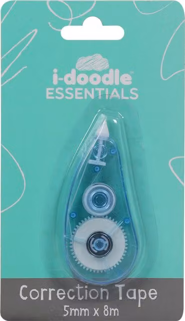 idoodle Essentials Blue Correction Roller Tape