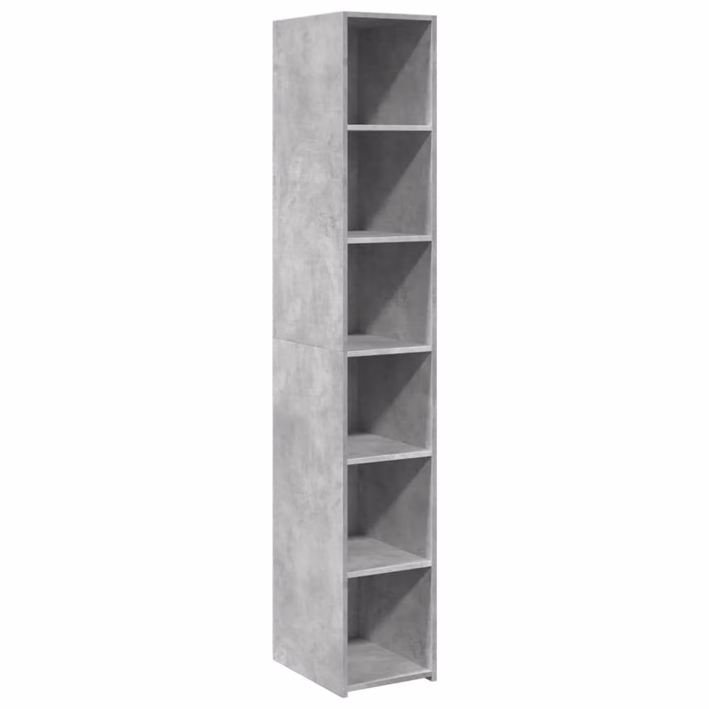 Berkfield Home Modern Highboard in Concrete Grey, W/D/H: 30 x 41 x 185 cm