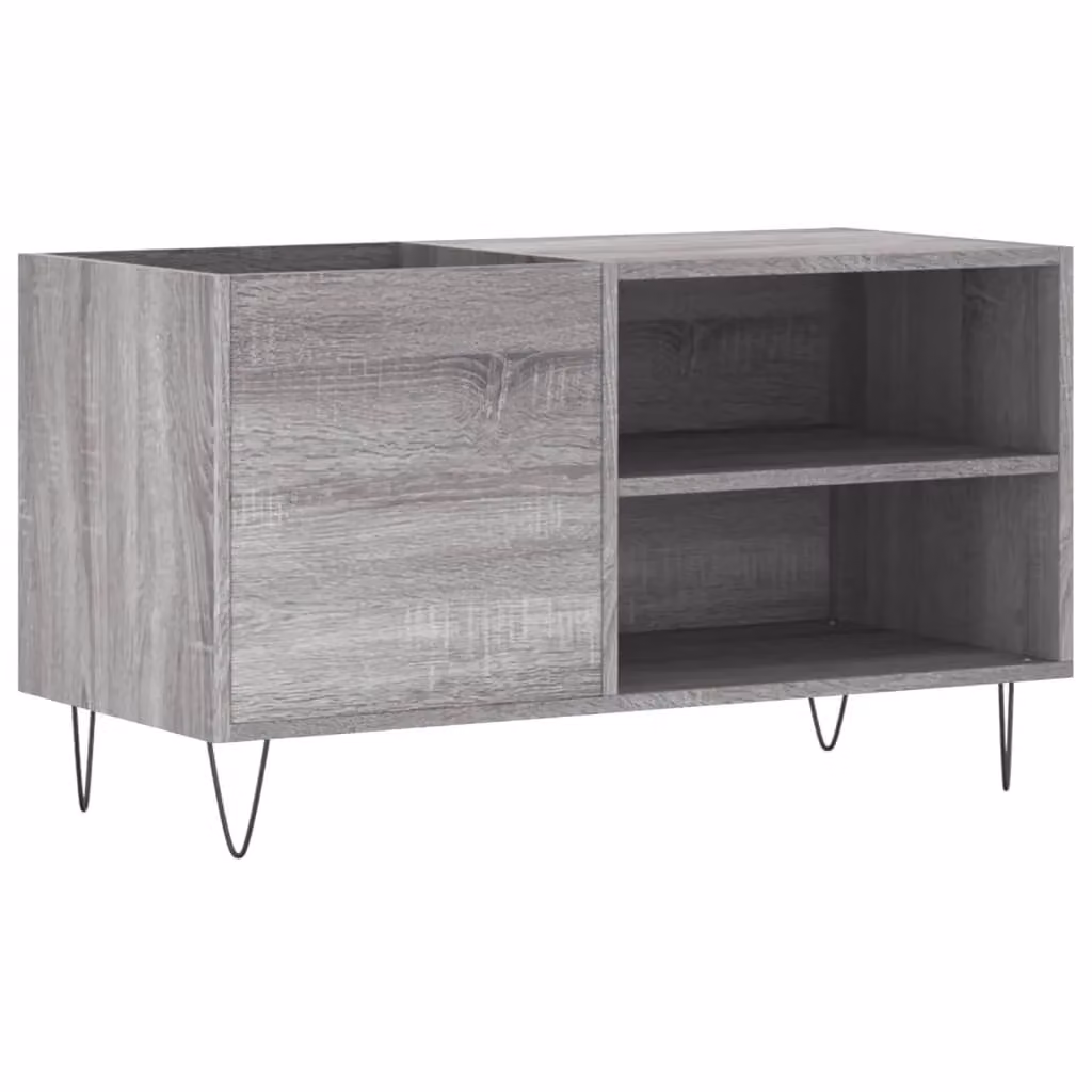 Berkfield Home Record Cabinet in Grey Sonoma, W/D/H: 85 x 38 x 48 cm – 2