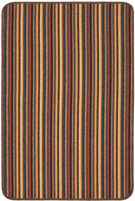 THE RUGS Washable Nonslip Striped All-Purpose Mat, Multicolour, W: 67 cm, L: 180 cm