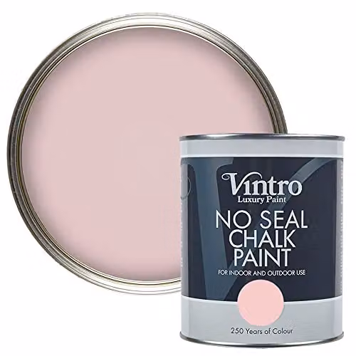 Vintro No Seal Chalk Paint in Madame de Pompadour Light Pink, 1 Litre