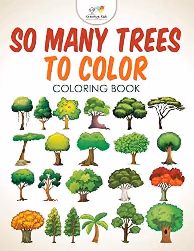 So Many Trees to Colour Coloring Book by Kreative Kids for Children, Multicolour