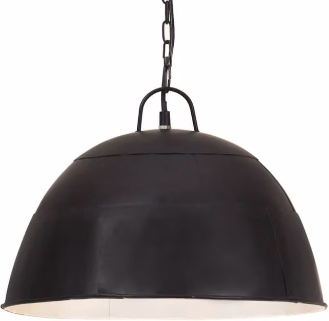 Berkfield Home Industrial Vintage Round Hanging Lamp in Black, Diameter: 41 cm, E27, 25 W – 1