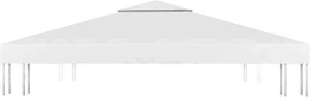 Berkfield Home White 2-Tier Polyester Gazebo Top Cover