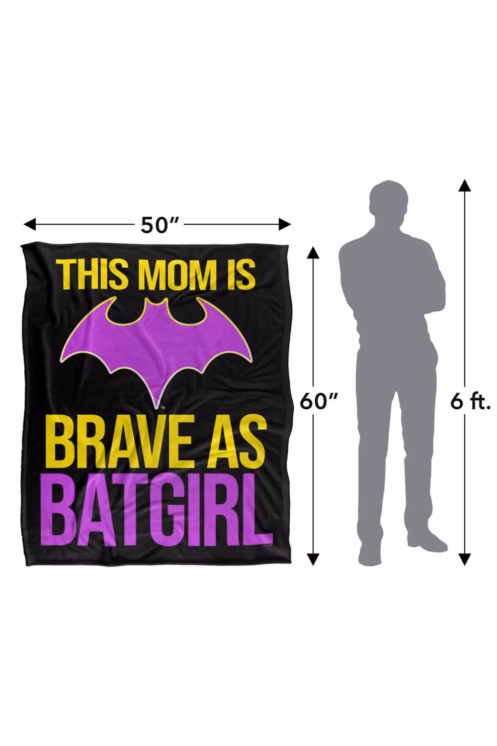 Warner Bros. Batgirl Brave As Batgirl Super Soft Fleece Throw Blanket, Multicolour, W: 91 cm x D: 147 cm – 8