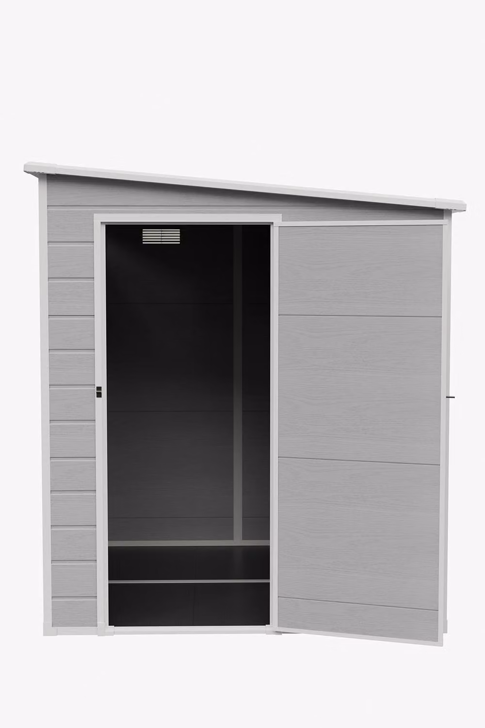 Living and Home Pent Roof Garden Storage Shed, Grey, W: 182.88 cm x D: 182.88 cm x H: 182.88 cm – 3