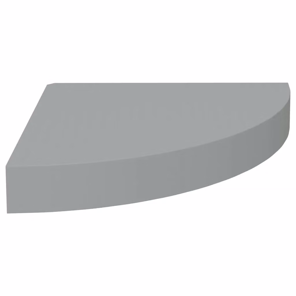 Berkfield Home Floating Corner Shelves, 2 Piece Grey MDF Wall Mounted Shelving, W/D/H: 25 x 25 x 3.8 cm – 3