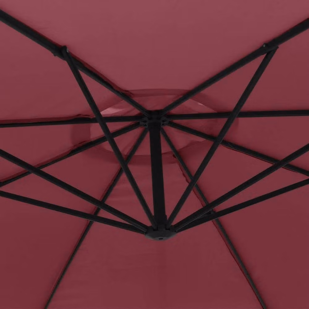 Berkfield Home Elegant Cantilever Garden Umbrella with Aluminium Pole, Bordeaux Red – 3