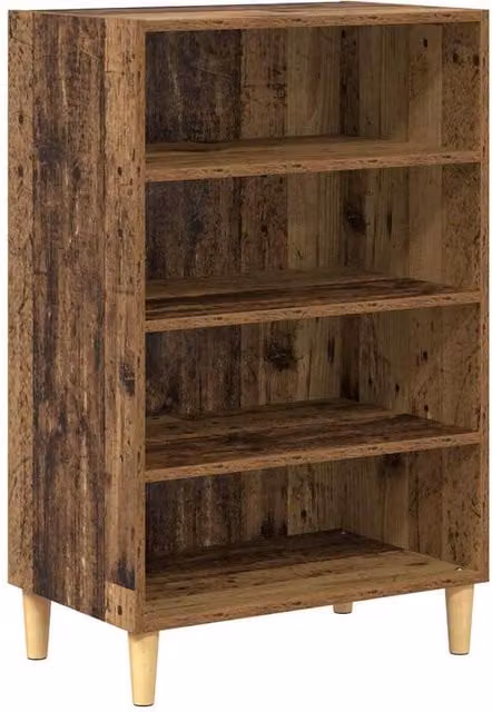 Berkfield Home Sideboard with Shelf in Brown Old Wood, W/D/H: 57 x 35 x 90 cm