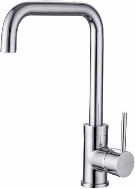 Nes Home Single Lever Kitchen Mixer Monobloc Tap in Chrome Silver with Swivel Spout