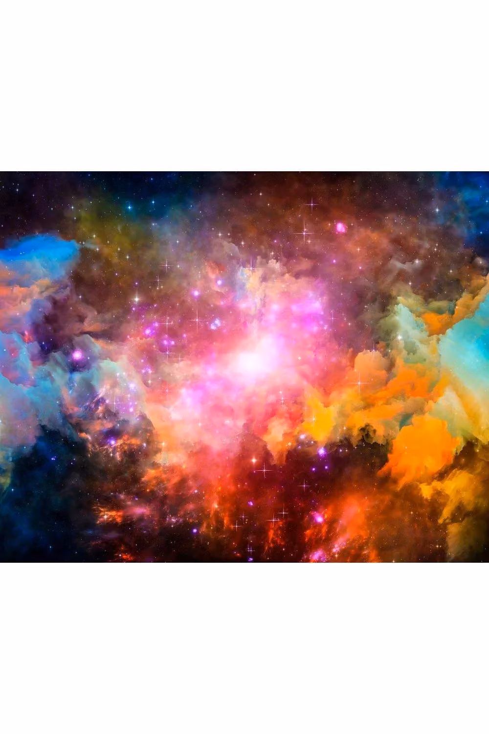 Origin Murals Galaxy Stars Abstract Wall Mural, Multicolour, W: 350 cm, H: 280 cm – 2