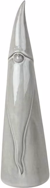 Four Candle White Glazed Ceramic Gonk Tabletop Ornament
