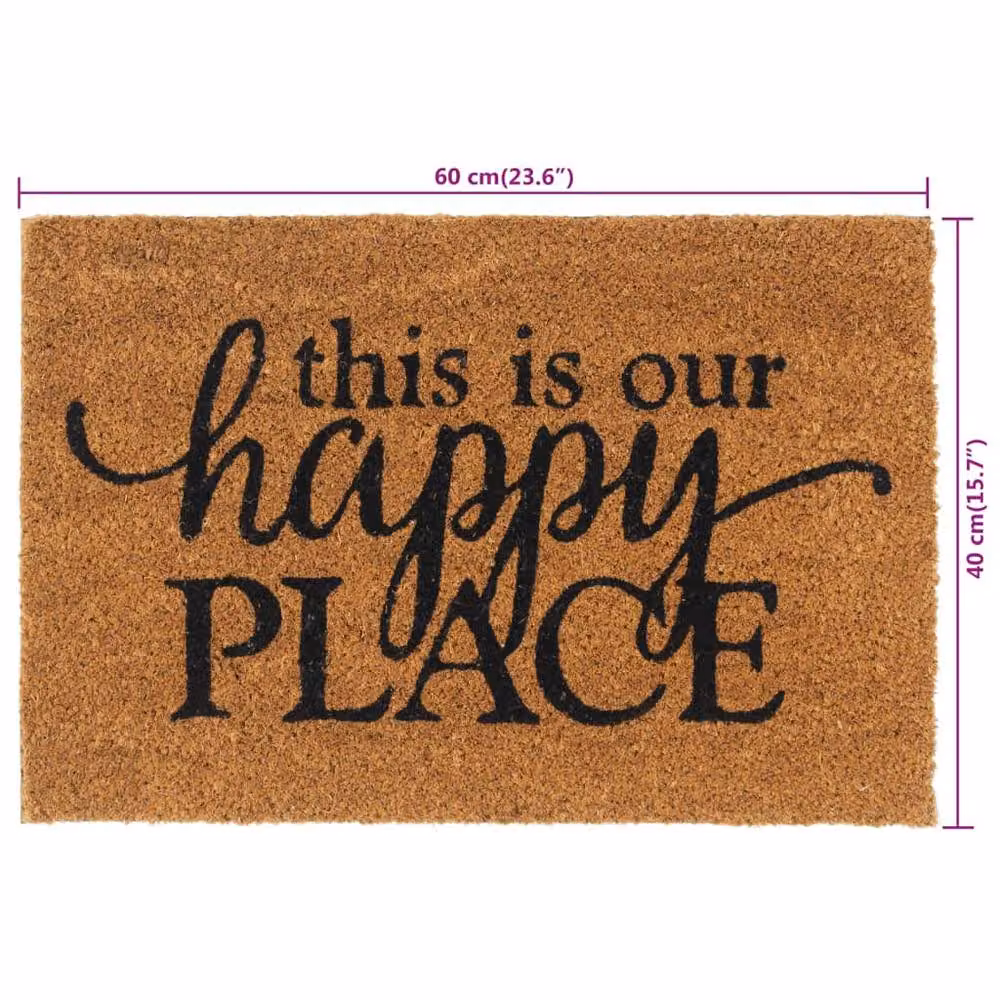 Berkfield Home Natural Tufted Coir Door Mat, Brown, W: 60 cm, D: 40 cm – 3