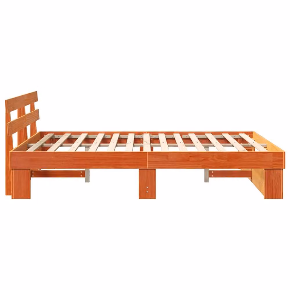 Berkfield Home Traditional Pine Wood Bed with Headboard and Drawers, Brown, 160 x 200 cm – 3