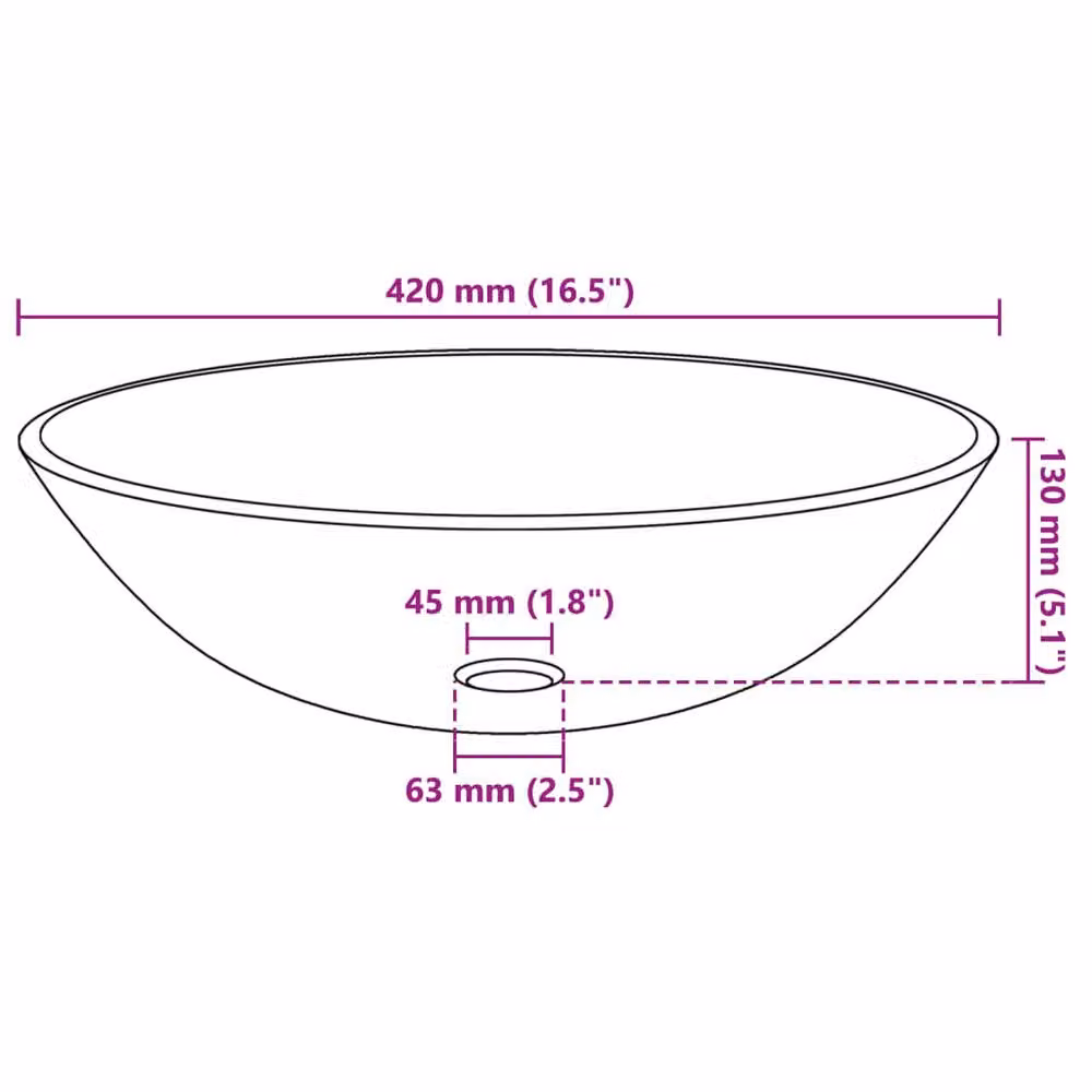 Berkfield Home Round Black Tempered Glass Countertop Bathroom Sink with Tap and Push Drain, W: 42 cm, D: 42 cm, H: 13 cm – 4