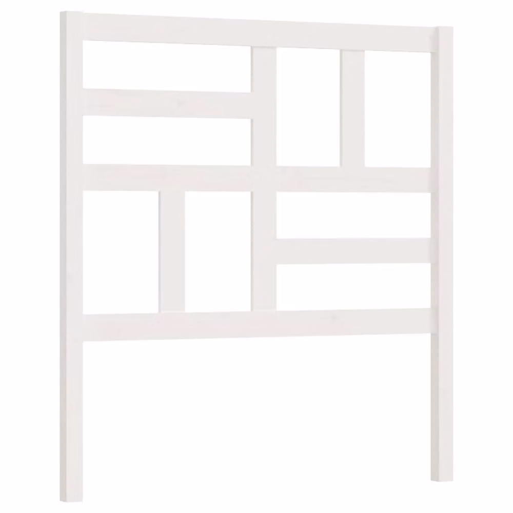 Berkfield Home Beautiful Bed Headboard in White Solid Pine, W/D/H: 96 x 4 x 104 cm – 2