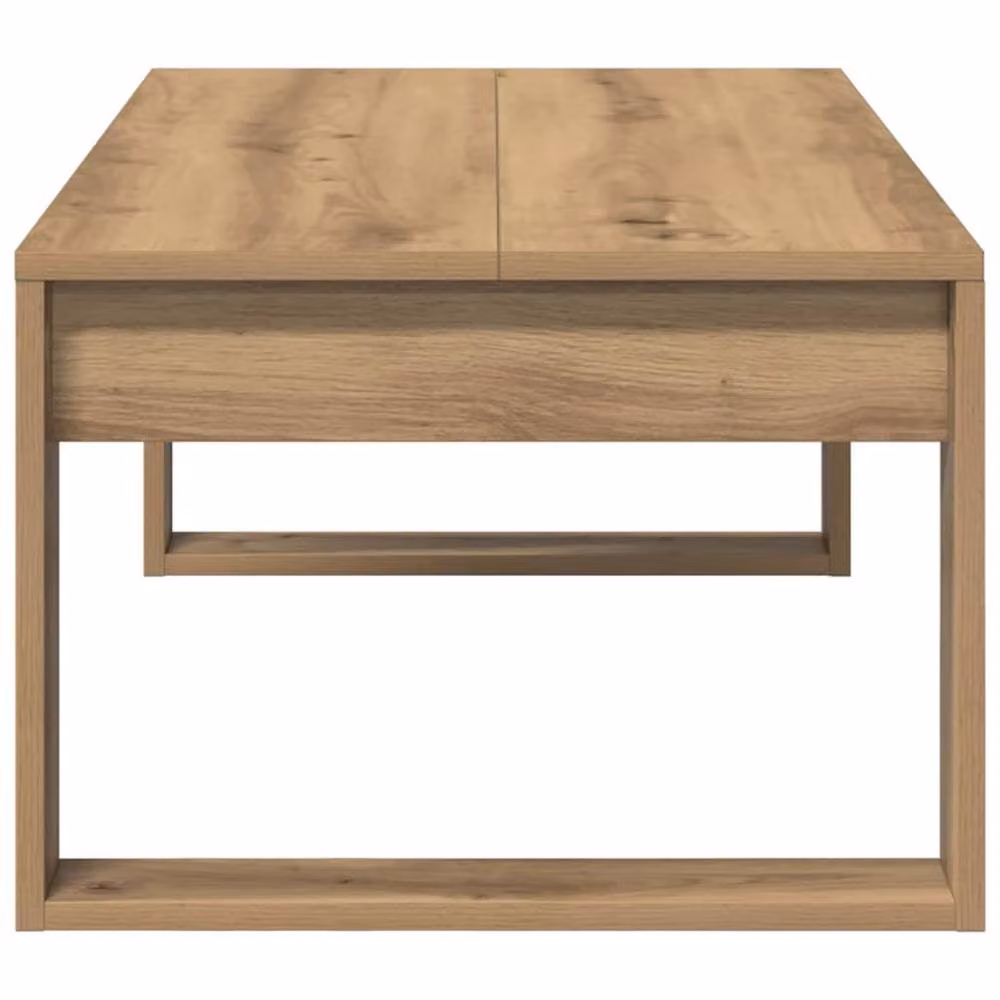 Berkfield Home Artisan Oak Coffee Table in Brown, W: 102 cm, D: 50 cm, H: 35 cm – 4