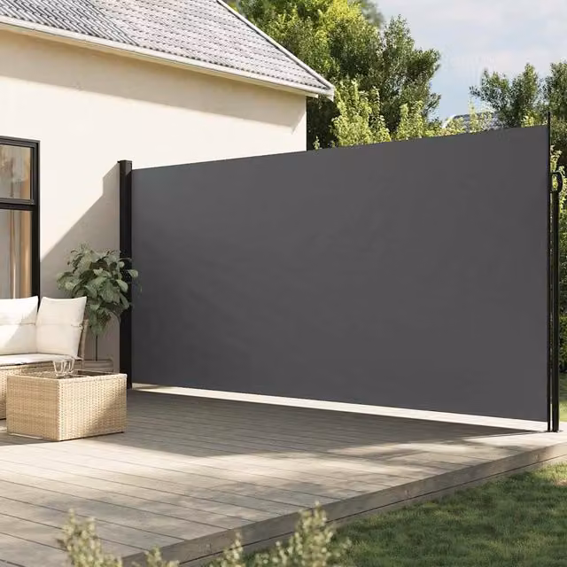 Berkfield Home Retractable Side Awning in Anthracite, W/H: 600 x 220 cm