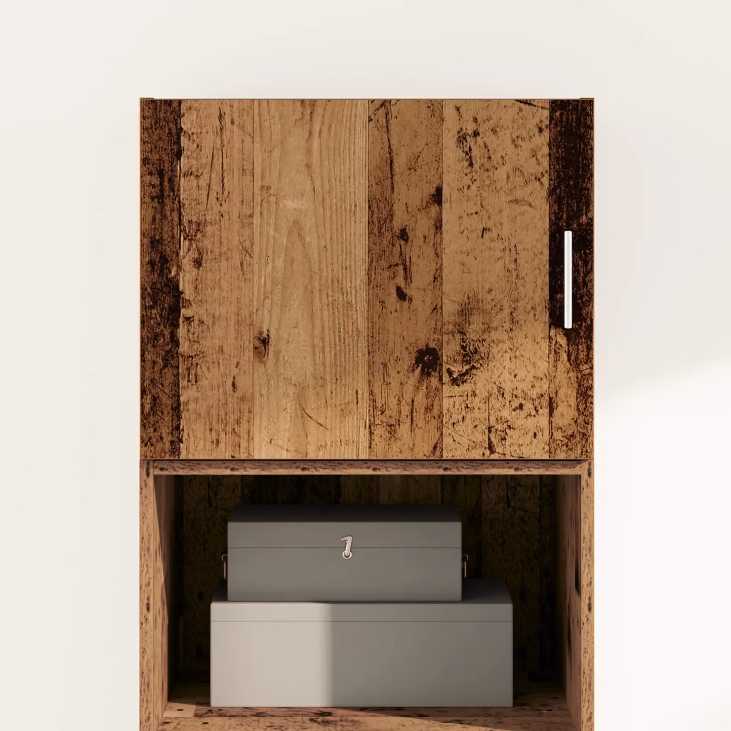 Berkfield Home Wall Mounted Cabinet in Old Wood Brown, W: 50 cm, D: 40 cm, H: 42.5 cm – 2