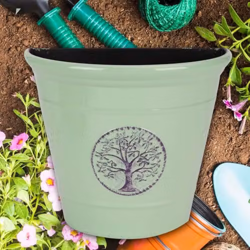 VFM e-Store Green Plastic Window Box Planter for Ornamental or Herb Gardens, W: 22.8 cm, D: 12.8 cm – 5