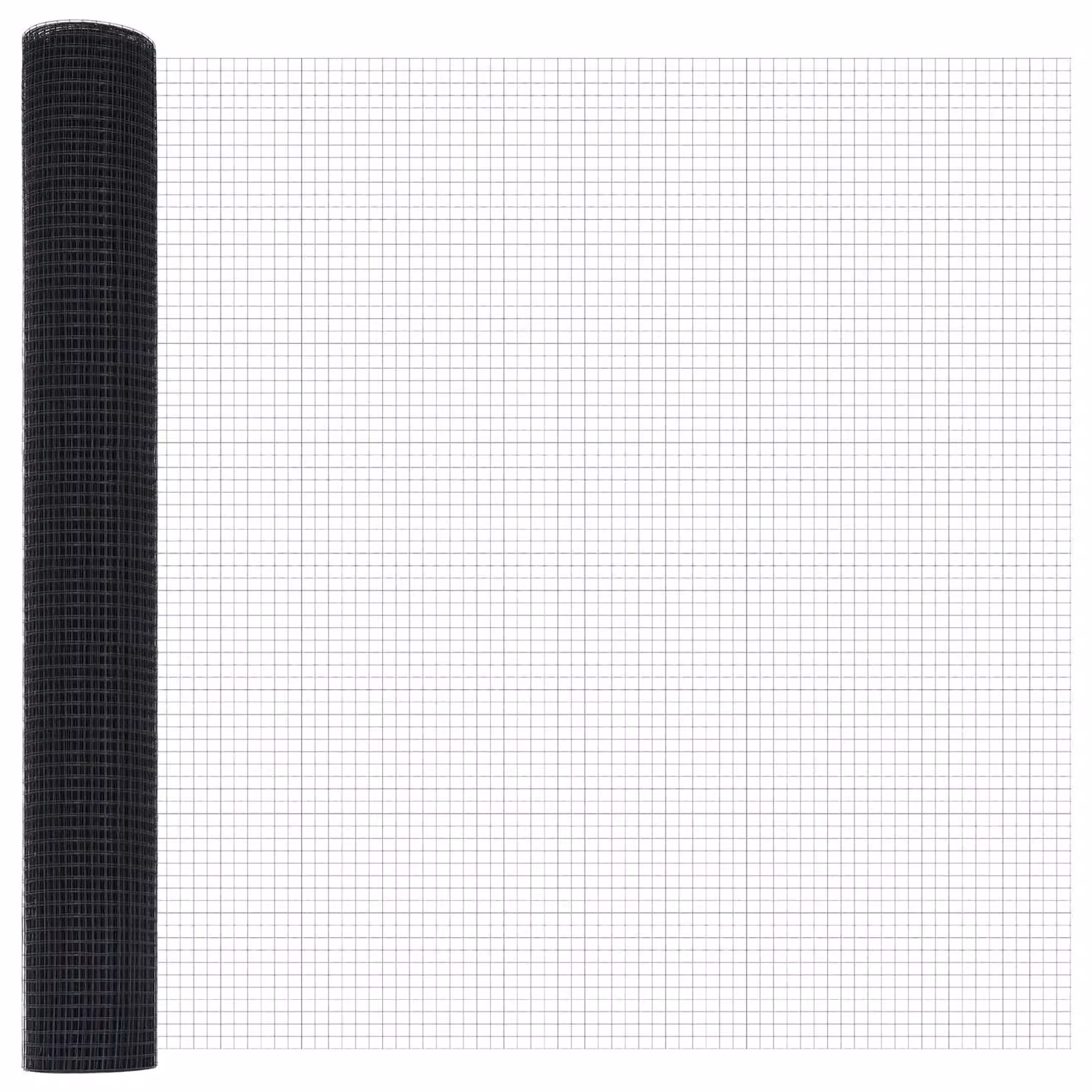 Berkfield Home Grey Powder-Coated Steel Welded Wire Fence with 13 Flanged Posts, 1 x 50 m – 5