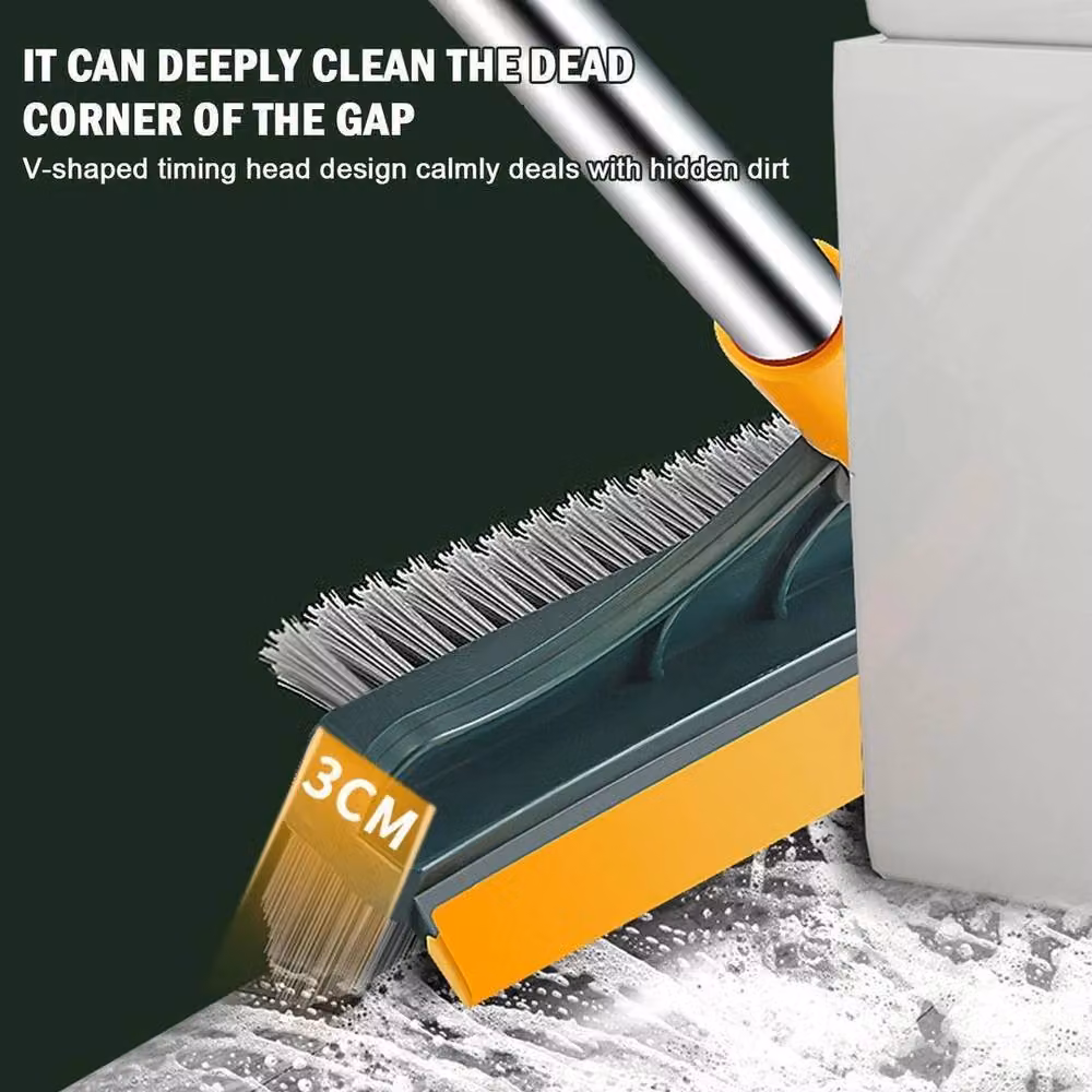 NESTLUNE 3 in 1 Rotatable Floor Brush and Scrub Cleaning Tool, Green, W: 15 cm, H: 100 cm – 5