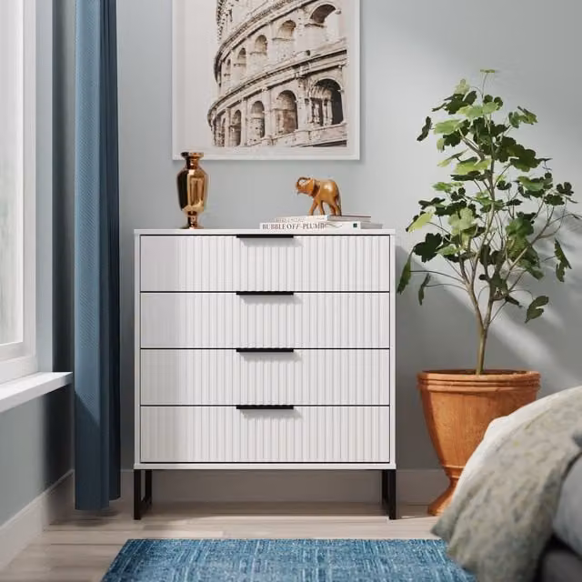 2 U Menai 4 Drawer Chest in White – 1