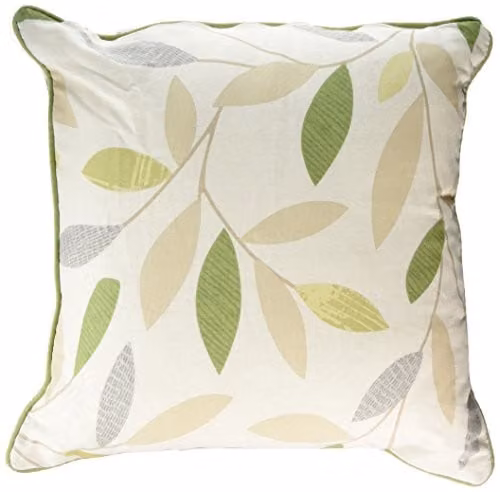 Fusion Green Floral Cotton Filled Cushion with Removable Cover, W/D/H: 43 x 43 x 43 cm – 1
