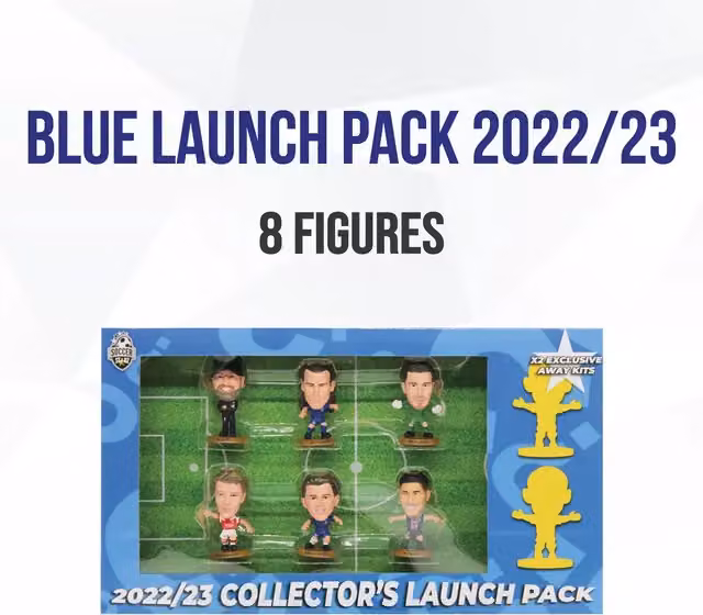 SoccerStarz 8 Figure Blue Launch Pack 2022-23 Version Mini Characters