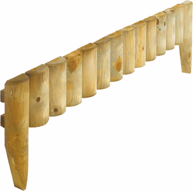 Rowlinson 6 inch Brown Wood Border Fence 1.0m