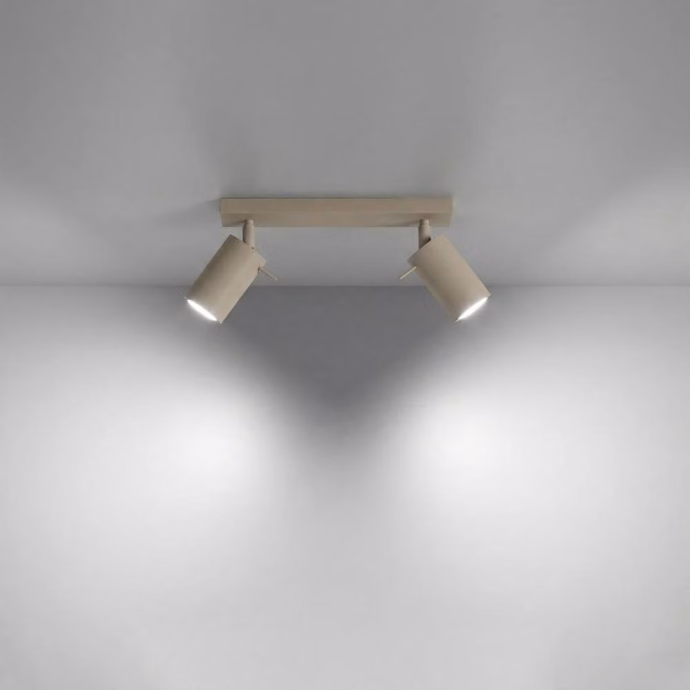 Sollux Lighting Modern Adjustable Ring Ceiling Lamp in Taupe, W: 30 cm, D: 16 cm, H: 6 cm – 2
