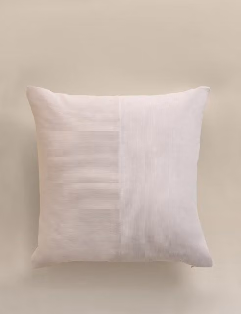 M&S Pure Cotton Washed Cord Square Cushion in Beige