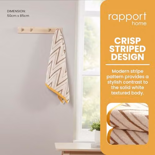 Rapport Home Helix 2 Pack Cotton Towels in Beige – 2