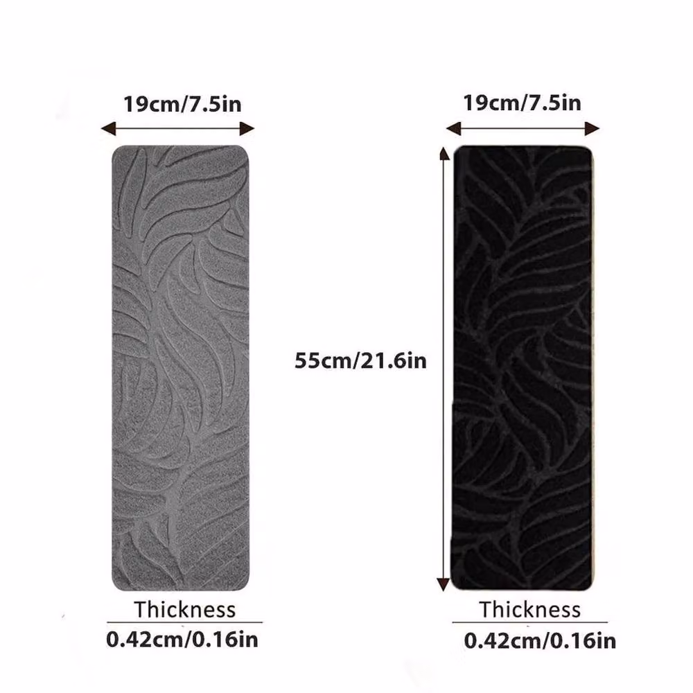 NESTLUNE 15-Piece Black Non-Slip Carpet Stair Tread Set – 2