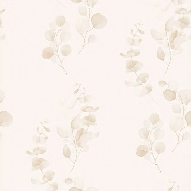 I Love Wallpaper Botanical Trailing Eucalyptus Floral Wallpaper in Yellow and Beige