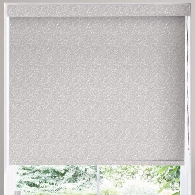 Terrys Grey Plain Blackout Textile Roller Blind