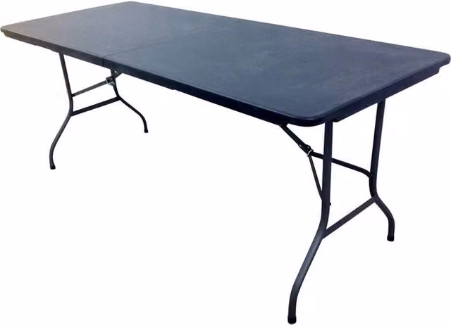 Nordara Heavy Duty 6FT Folding Trestle Table in Black