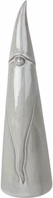 Four Candle White Glazed Ceramic Gonk Tabletop Ornament – 1