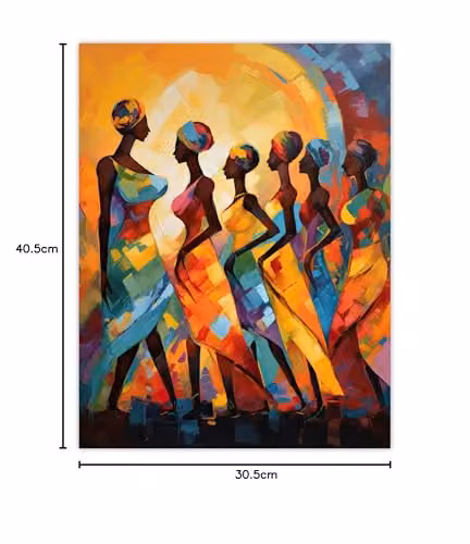 Artery8 African Cultural Dance Tribal Traditional Music Unframed Wall Art Poster, Multicolour, W: 30.5 cm, H: 40.5 cm – 5