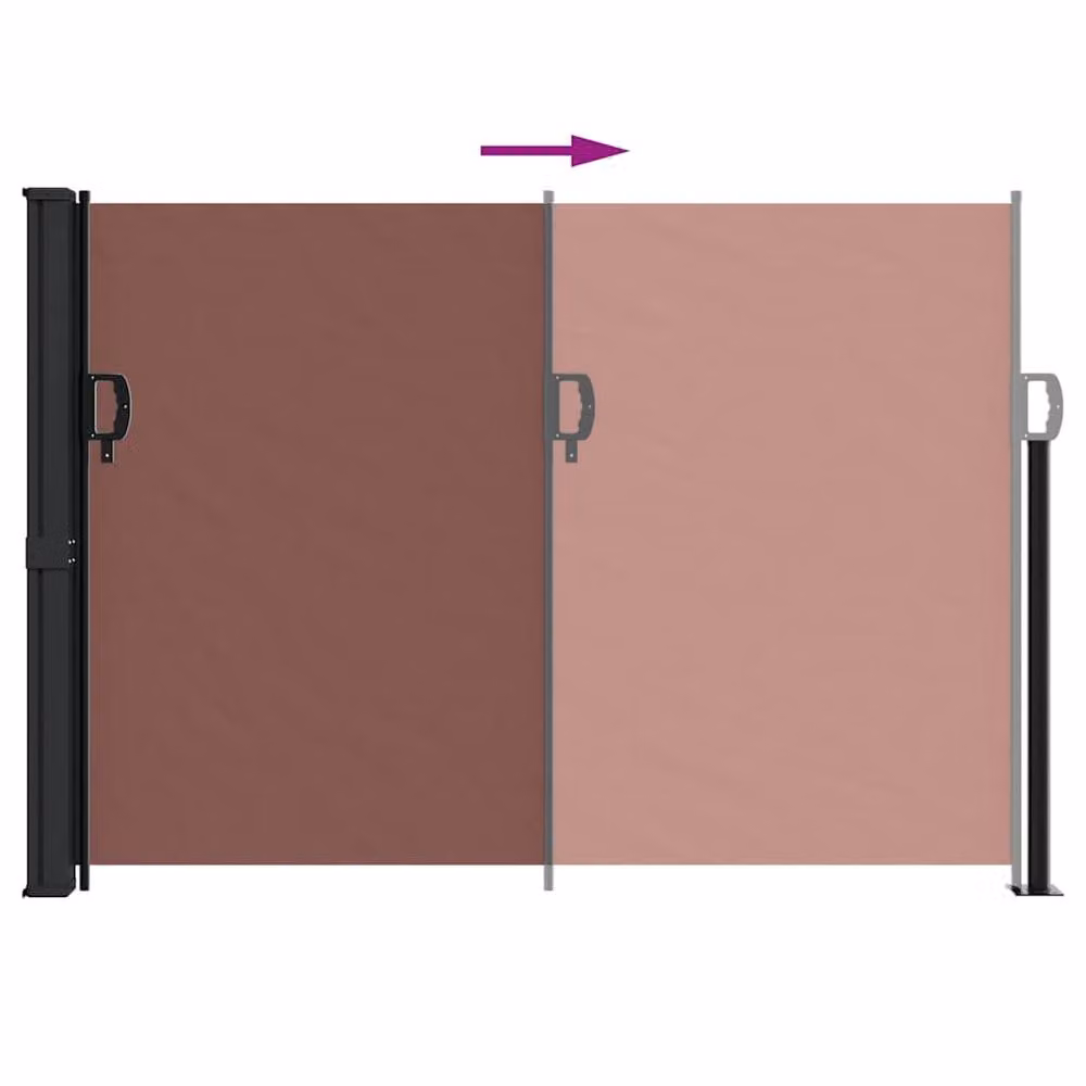 Berkfield Home Retractable Single Side Awning in Brown, W/H: 500 x 140 cm – 3