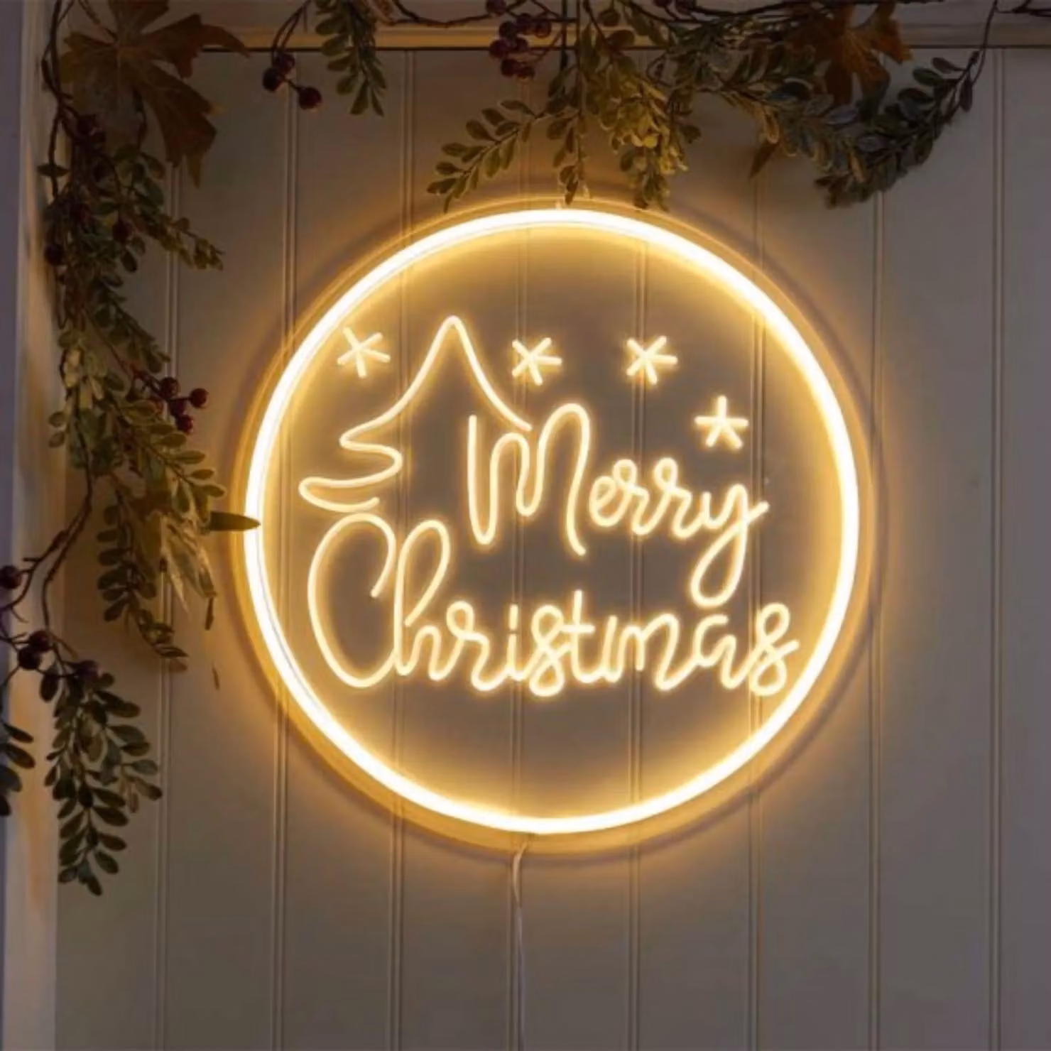 Samuel Alexander Warm White Merry Christmas LED Neon Sign, 40 cm, USB Powered – 2
