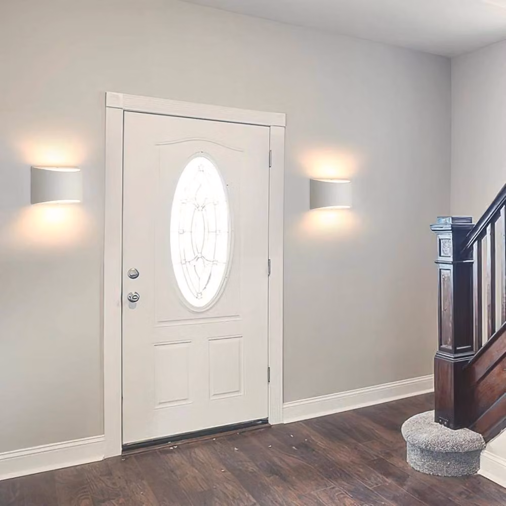 Kelvenix Modern LED Plaster Wall Light in White for Hallway, Bedroom or Living Room – 3