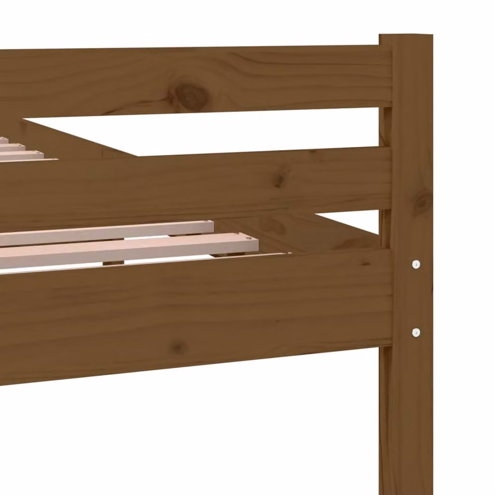 Berkfield Home Small Single Solid Wood Pine Bed Frame in Honey Brown, W: 75 cm x L: 190 cm – 4