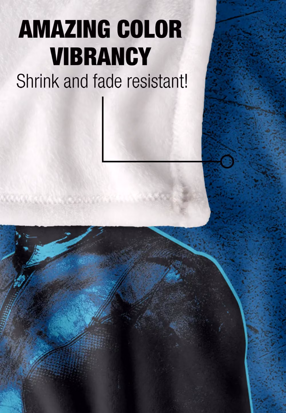 Batman Catwoman Super Soft Silky Touch Throw Blanket, White and Blue, W: 152 cm, D: 127 cm – 4